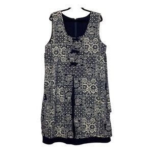 Women Blue And White Dress